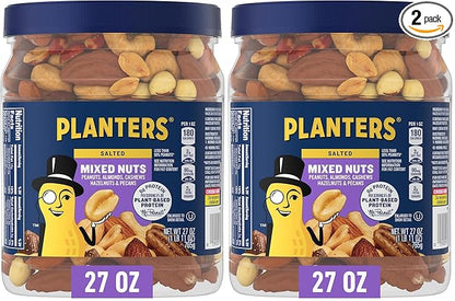 Planters Mixed Nuts Jar, 27 Ounce (Pack of 2)