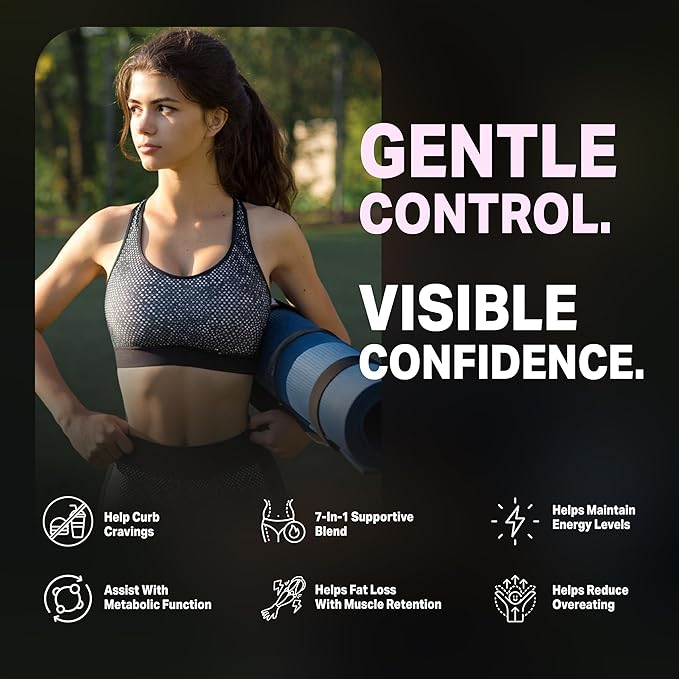 GLP-1 Fit Gal | Weight Loss Pills, Appetite Suppressant & Fat Burner for Women | Supports Healthy Pathways Associated with GLP-1 Activity | 3rd Party Tested Supplement - 60 Capsules for Adults
