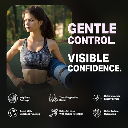 GLP-1 Fit Gal | Weight Loss Pills, Appetite Suppressant & Fat Burner for Women | Supports Healthy Pathways Associated with GLP-1 Activity | 3rd Party Tested Supplement - 60 Capsules for Adults