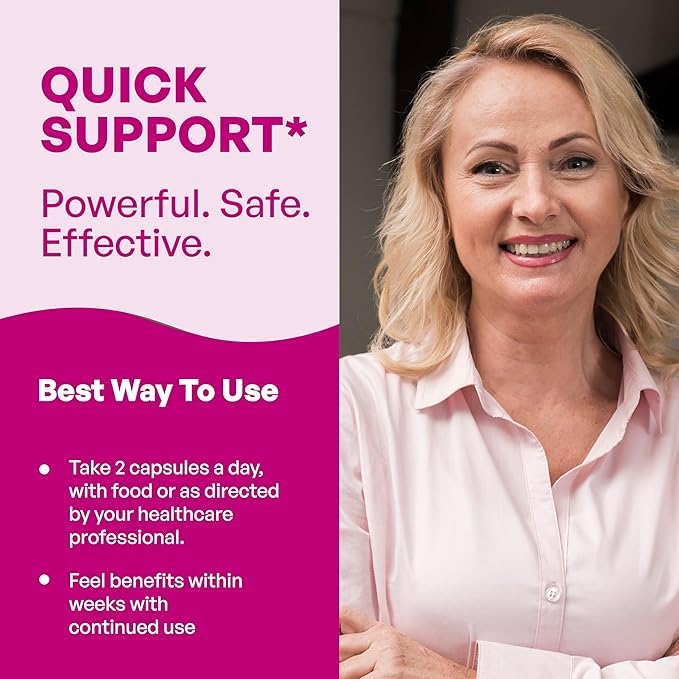 Complete Menopause Support Supplement For Women | With Ashwagandha, Black Cohosh, Dong Quai & Muira Puama | Helps Easing Hot Flashes Night Sweats Mood Swings Hormone Balance & Harmony | 180 Capsules