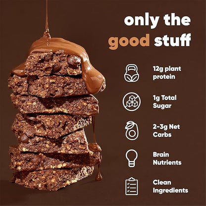 IQBAR Clean Plant Protein Bars - Bar Sampler - 7 Count - Keto, Vegan, High Fiber, Gluten and Dairy Free, Low Sugar Snack - Brain and Body Nutrients for Focus, Energy, Meal Replacement