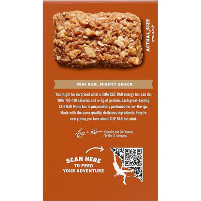 CLIF BAR Minis - Crunchy Peanut Butter - Made with Organic Oats - 5g Protein - Non-GMO - Plant Based - Snack-Size Energy Bars - 0.99 oz. (20 Pack)