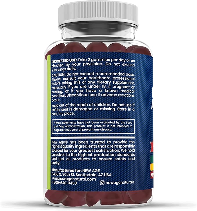 Sea Moss Gummies, Sea Moss, Black Seed, Ashwagandha, Turmeric, Manuka Honey, ACV, Dandelion, Black Pepper, Burdock, Bladderwrack, Vegan - 60 Count