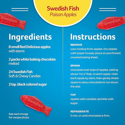 SWEDISH FISH Individually Wrapped Soft & Chewy Gummy Candy, Bulk Candy, 240 Count Box
