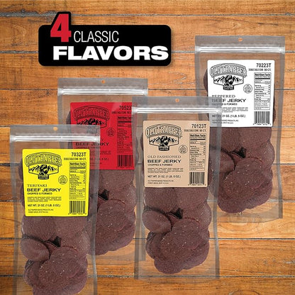 Old Trapper Double Eagle Beef Jerky,Hot & Spicy Flavor,21 Ounce Package,Natural Wood Smoked Meat Snacks,10 Grams Protein and 80 Calories per Serving,(Pack of 2)