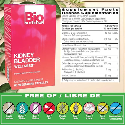 Bio Nutrition Kidney Bladder Wellness, 60 Vegetarian Capsules