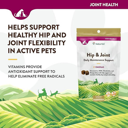 NaturVet Hip & Joint Soft Chew (Bag) 120 ct