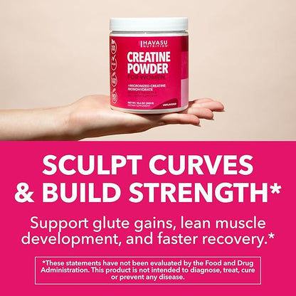 Creatine for Women - Formulated for Women - 3g Micronized Creatine Monohydrate Per Serving to Support Energy, Lean Muscle Mass, and Mental Clarity - Unflavored, Vegan, Non-GMO, 100 Servings