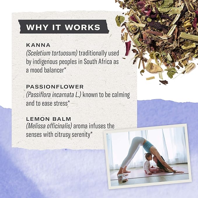 Numi Organic De Stress Herbal Tea – 48 Herbal Tea Bags – Caffeine Free Blend with Spearmint Passionflower Lemon Verbena Lemon Balm Hibiscus & Licorice for Relaxation & Calm