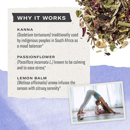 Numi Organic De Stress Herbal Tea – 48 Herbal Tea Bags – Caffeine Free Blend with Spearmint Passionflower Lemon Verbena Lemon Balm Hibiscus & Licorice for Relaxation & Calm