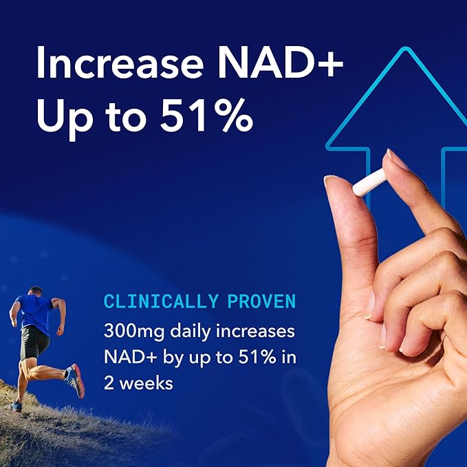 TRU NIAGEN Patented NAD Supplement for Brain Function, Anti Aging & Cell Regeneration, 300mg Niagen, 30 Servings | Supports Cellular Energy, Muscle | Nicotinamide Riboside (NR) Take 1 Daily | 2 Bottle