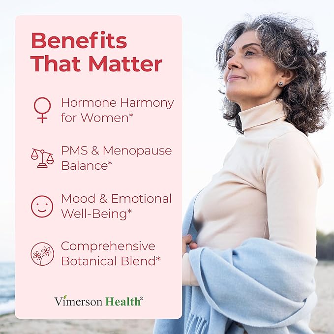 Hormone Harmony for Women with Black Cohosh, Dong Quai & Red Clover – Natural Hormone Balance For Women of All Ages – Supports PMS, Menopause & Mood – Women’s Hormone Balance Supplement – 120 Capsules