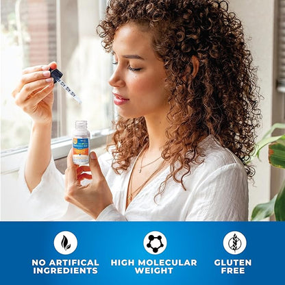 Hyalogic Synthovial Seven - Oral Hyaluronic Acid Supplement 1oz - Liquid HA Supports Skin, Eye, and Lip Hydration - Vegan, Gluten Free 1 Ounce
