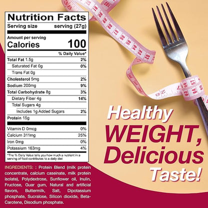 ProtiDIET Vanilla Protein Shake - No Trans Fat 15g Protein Nutritional Shakes - Creamy High Protein Drink for Healthy Active Lifestyle and Delicious Nutrition