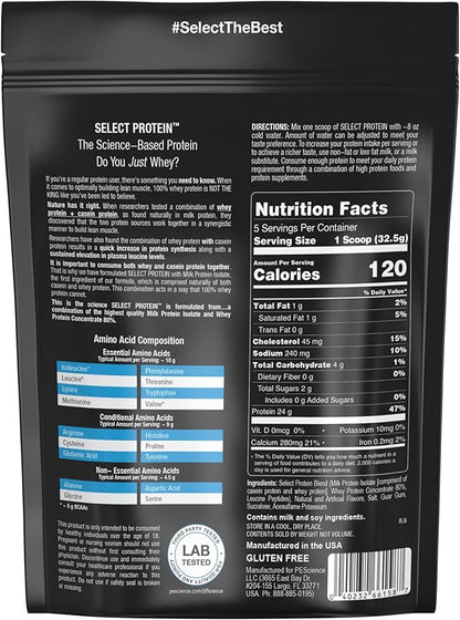 PEScience Select Protein Powder, Whey and Casein Blend, Gluten Free, Low Carb Protein Powder for Women and Men, Low Calorie, Keto Friendly - Strawberry Cheesecake, 5 Servings