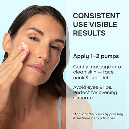 SimplyVital Collagen, Retinol & Hyaluronic Acid Serum - Anti-Aging Moisturizer for Face, Neck & Décolleté - Made in USA, Deep Moisturizing Skin Care Complex - Hydrating Facial Serum for Women, 1 fl.oz