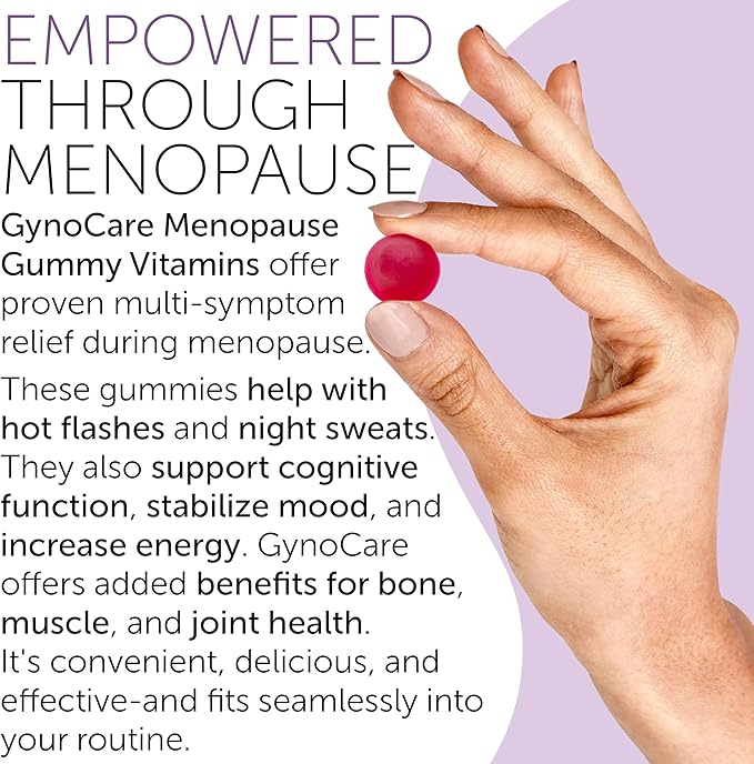 Menopause Supplements for Women | Menopause Gummy Vitamins | Relief for Hot Flashes, Night Sweats & Mood Swings | Helps Sleep Disruptions & Brain Function | 60 Vegan Gummies