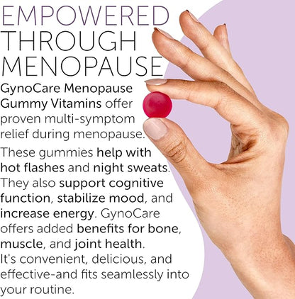 Menopause Supplements for Women | Menopause Gummy Vitamins | Relief for Hot Flashes, Night Sweats & Mood Swings | Helps Sleep Disruptions & Brain Function | 60 Vegan Gummies