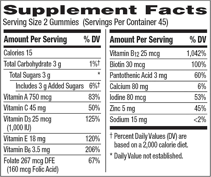 Centrum MultiGummies Gummy Multivitamin For Women 50 Plus, With Vitamin D3, B6 And B12, Multivitamin/Multimineral Supplement - 90 Count