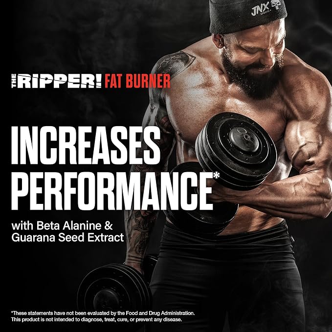 JNX SPORTS The Ripper! Fat Burner Pre Workout for Men & Women – Thermogenic Fat Burning Powder & Appetite Suppressant, Boost Energy & Endurance – Pineapple Shred, 30 Servings