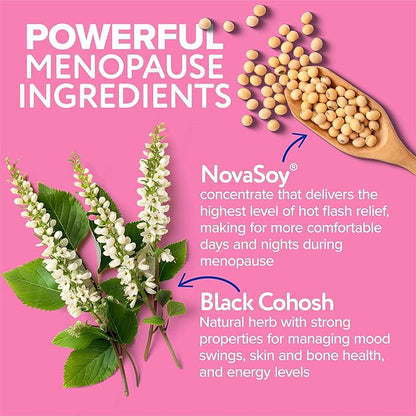 Florajen Triple-Action Menopause Probiotic - Hormonal Balance, Hot Flash, & Mood Swing Relief - Weight Management & Digestive Support - Featuring Berberine, Black Cohosh, & Botanical - 30 Capsules