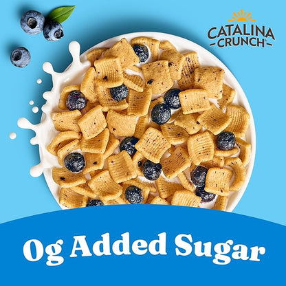 Catalina Crunch Protein Cereal - Breakfast Cereal with 10g of Protein, No Added Sugar - Gluten Free - Blueberry Muffin - 8 oz. Bag (Pack of 2) (Packaging May Vary)