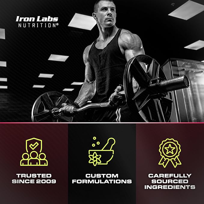 Iron Labs Nutrition Creatine Monohydrate Gummies (180 Gummy Bears) - 3600mg Per Serving - LAB Tested - Strawberry Flavor - High Strength Creatina for Men & Women (180 Vegan Gummys)