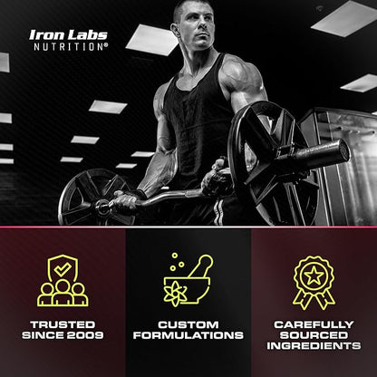 Iron Labs Nutrition Creatine Monohydrate Gummies (180 Gummy Bears) - 3600mg Per Serving - LAB Tested - Strawberry Flavor - High Strength Creatina for Men & Women (180 Vegan Gummys)