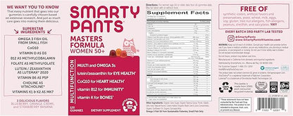 SmartyPants Multivitamin Gummy for Women 50 and Over: Omega 3 Fish Oil (EPA/DHA),Methylfolate,CoQ10,Vitamin D3,C,Vitamin B12,B6,A,K & Zinc,Biotin,Gluten Free,(30 Day Supply),120 Count (Pack of 2)