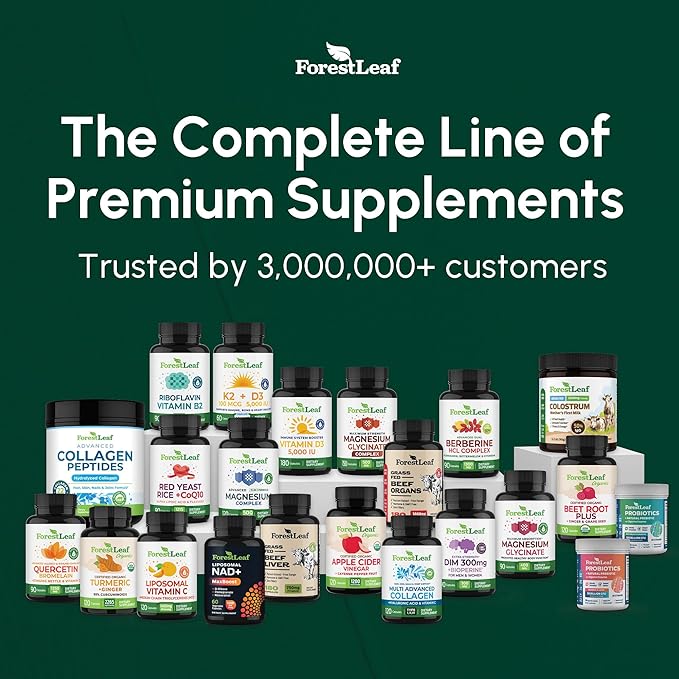 ForestLeaf Berberine Supplement - 1300mg per Serving - Ultra High Potency Berberine HCl with Ceylon Cinnamon, Bitter Melon & Gymnema - Weight Management Support - 180 Caps