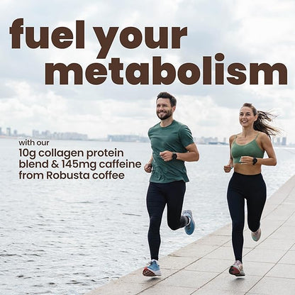 Protein Coffee, with 10g of Protein with Collagen, Promotes Muscle Growth, Supports Energy, Hot or Cold, Keto Friendly, 100% Robusta Coffee, 15 Servings, Hazelnut Flavor, Medium Roast