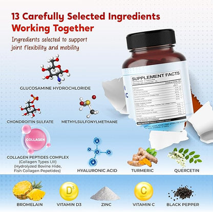Glucosamine Chondroitin MSM Collagen Turmeric - Joint Health Support