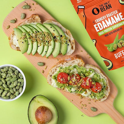 The Only Bean - Crunchy Roasted Edamame Beans (Buffalo), Keto Snacks, Healthy Snacks For Adults and Kids, Low Carb High Protein Snacks, Gluten Free Snack, Vegan Keto Food - 4 oz (3 Pack)