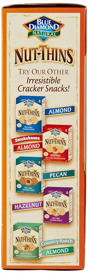 Blue Diamond Almonds Nut Thins, Cheddar Cheese, 4.25 Oz (Pack of 4)
