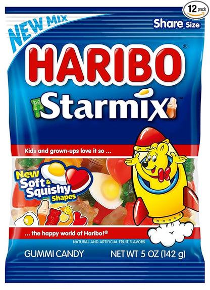 HARIBO Gummi Candy, Starmix, 5.6 Oz Bag (Pack of 12)
