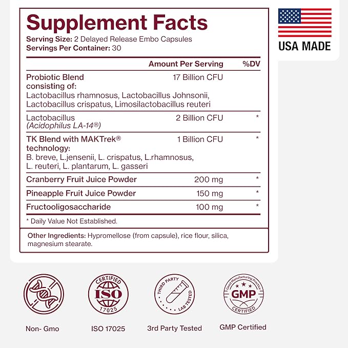 Pure Micronutrients pH Balance Vaginal Probiotics for Women - Odor & Itch Support - Vaginal Health Pills with Cranberry, Lactobacillus & Prebiotics - Feminine Wellness Daily Supplement - 60 Capsules