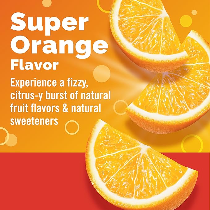 Emergen-C 1000mg Vitamin C Powder for Daily Immune Support Caffeine Free Vitamin C Supplements with Zinc and Manganese, B Vitamins and Electrolytes, Super Orange Flavor - 60 Count/2 Month Supply