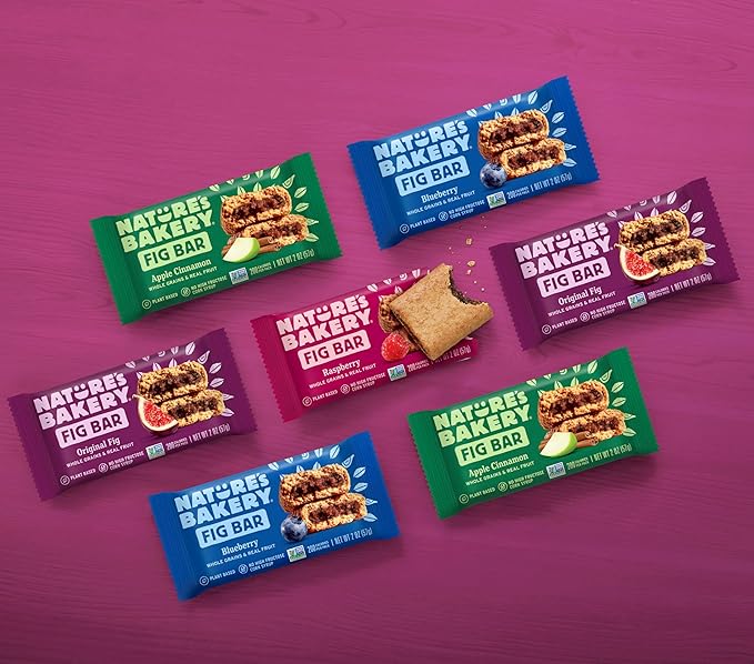 Nature’s Bakery Whole Wheat Fig Bars, Original Fig, Real Fruit, Vegan, Non-GMO, Snack bar, 6 boxes with 6 twin packs (36 twin packs)