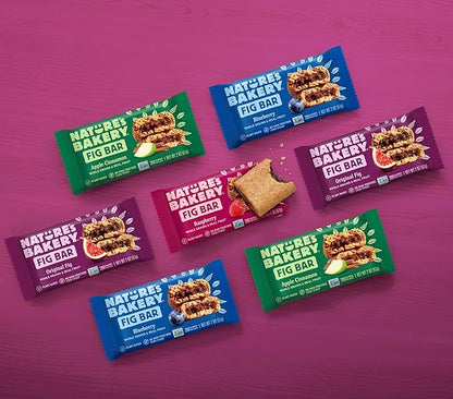 Nature’s Bakery Whole Wheat Fig Bars, Original Fig, Real Fruit, Vegan, Non-GMO, Snack bar, 6 boxes with 6 twin packs (36 twin packs)