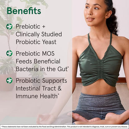 Jarrow Formulas Saccharomyces Boulardii+MOS Probiotics for Digestive Health & Intestinal Tract Support-5 Billion CFU Per Serving-180 Delayed Release Caps - Probiotic+Prebiotic-180 Servings,(Pack of 2)