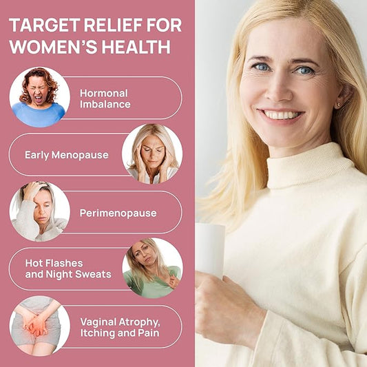Estriol Cream for Women Menopause Relief: Natural Bioidentical Estrogen Cream, Hormone Balance, Perimenopause Support - Vaginal Health, Vulva Itch, Hot Flashes, Night Sweats, 50ml