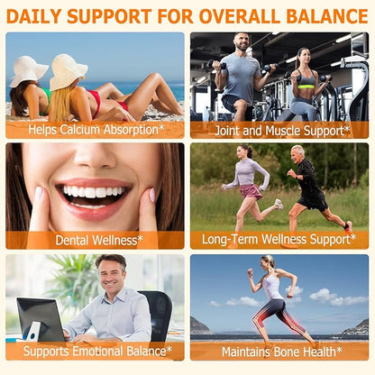 Vitamin D3 K2 10000 IU with 200mg, Vitamin D3 and K2 Capsules, 2 in 1 Vitamins D & K Complex with Virgin Coconut Oil, 120 Softgels, Easy to Swallow & Non-GMO