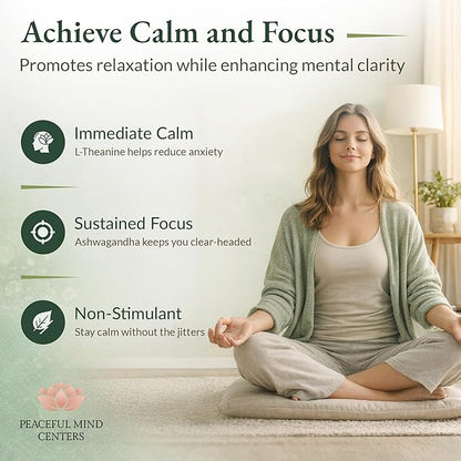 Stress Relief Formula - Natural Ashwagandha Capsules GMO Free - unflavoured Quality Herbal Wellness Supplement for Relaxation and Mental clarity-60-count