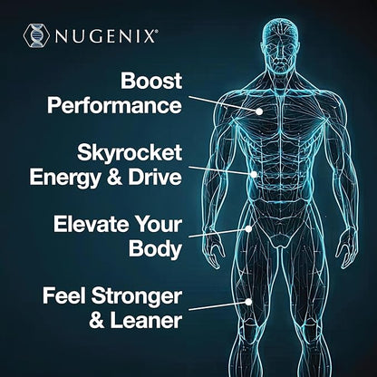 Nugenix Total-T, Free and Total Testosterone Booster Supplement for Men, 180 Count
