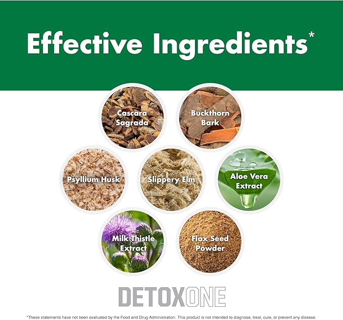 NutraOne DetoxOne 30 Day Extra Strength Detox Cleanse Supports Healthy Digestive Function And Weight Loss| Promotes Detoxification, Increases Energy & Improves Nutrient Absorption*