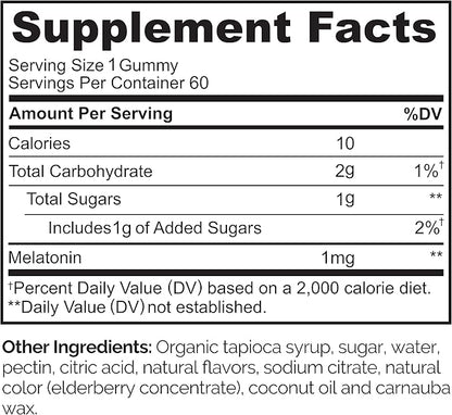 NATURELO Melatonin Gummies for Kids Non-GMO, Gluten-Free, Soy Free - Strawberry Flavor - Gentle Sleep Supplement - 60 Vegetarian Gummies