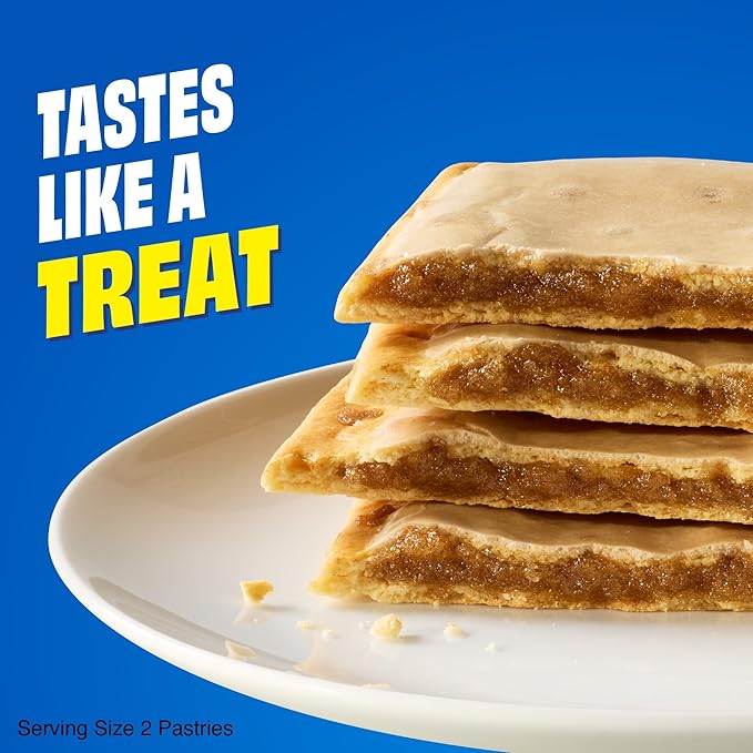 Pop-Tarts Protein Toaster Pastries, 10g Protein, Boostin' Brown Sugar Cinnamon (96 Pop-Tarts)