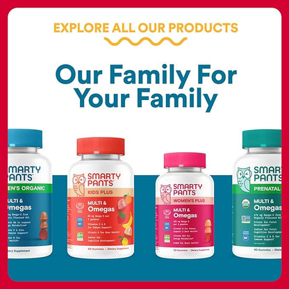 SmartyPants Multivitamin for Men, Organic Gummies: Probiotics, CoQ10, Methylfolate, Omega 3 (ALA), Vitamin D3, C, Vitamin B12, B6, A, K & Zinc for Immune Support, Biotin, 120 Gummies (30 Day Supply)