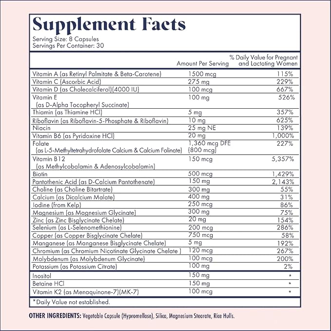 FullWell Women's Prenatal Essentials - Women’s Prenatal Multivitamin & Fish Oil - Supports Maternal Health & Fetal Development - Omega 3, DHA, Folate & Choline- 30 Servings