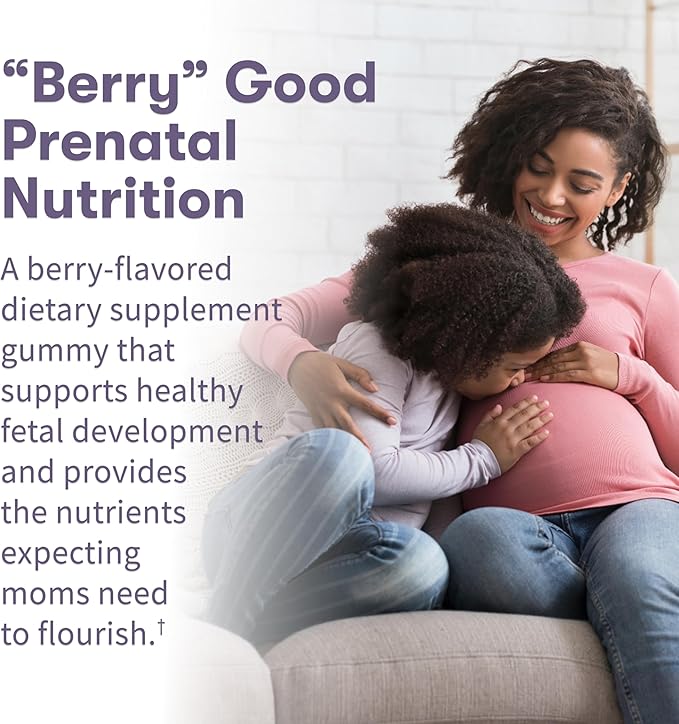 Garden of Life Organics Prenatal Gummies – Prenatal Vitamins for Women with Energy Metabolism Support & Healthy Fetal Development Support, Berry Flavor, USDA Organic, Vegan, 30 Day Supply